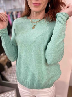 PULL LESLY - VERT CLAIR