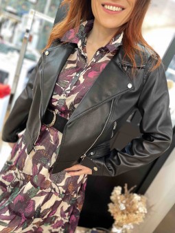 Veste Biker simili cuir