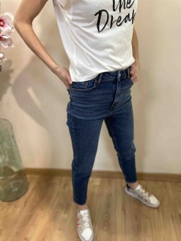 Jeans taille haute coupe Mom