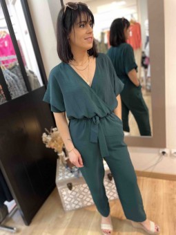 Combi-pantalon fluide avec ceinture