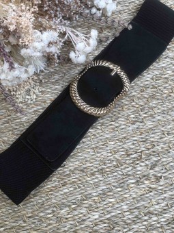 CEINTURE BOUCLE TORSADÉE NOIR