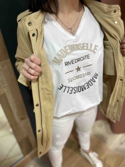 T-SHIRT RIVE DROITE - BLANC