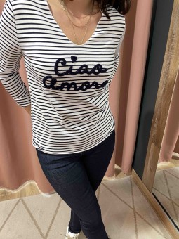 T-shirt marinière Ciao Amore