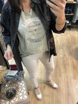 T-SHIRT RIVE DROITE - KAKI