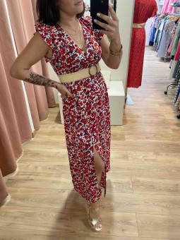 Robe longue fleurie