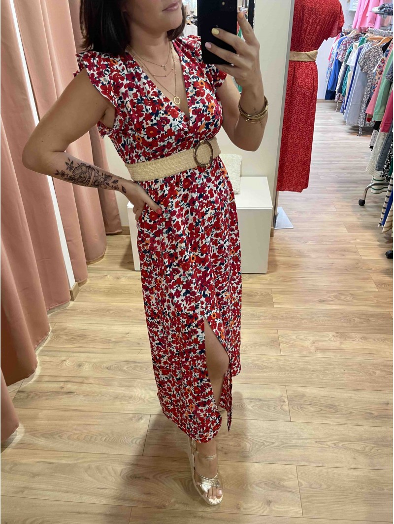 Robe longue fleurie