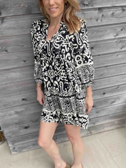 ROBE LEINA - NOIR