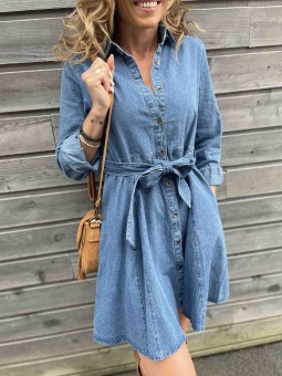 ROBE EN JEAN EVASEE - JEAN