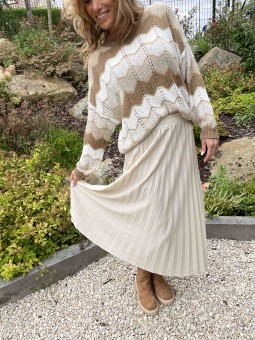 JUPE PLISSÉE ELISA - BEIGE