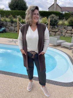 GILET SM LEVANA - MARRON BRUN
