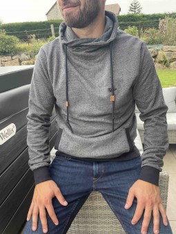 SWEAT FELIX - GRIS FONCE