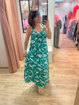 Robe longue fleurie