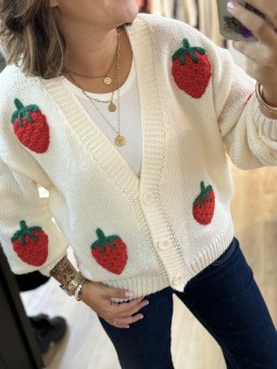 GILET FRAISE