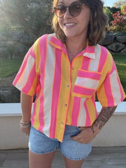 CHEMISE MC MARINA - FUSHIA