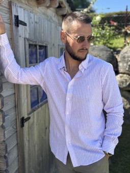 CHEMISE ML LUMERAN - ROSE