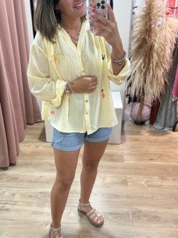 CHEMISE MC PALMA - JAUNE