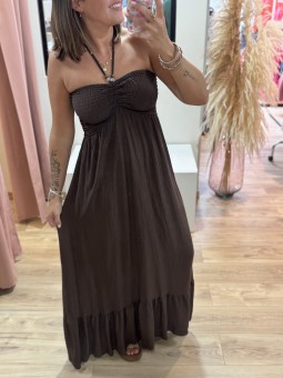 ROBE LEONIE - MARRON BRUN
