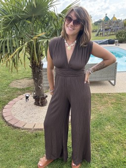 COMBI PANTALON - MARRON BRUN
