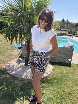 SHORT ROSA - MARRON BRUN