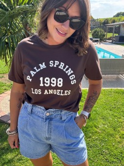 TSHIRT MERLE - MARRON BRUN