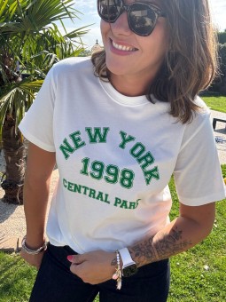 TSHIRT MERLE - BLANC