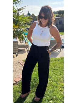 PANTALON XELLIS WIDE - NOIR