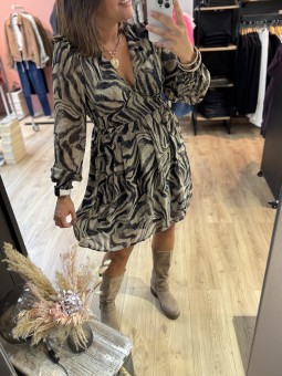 ROBE LEONIA - MARRON BRUN