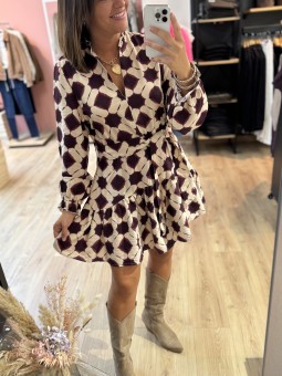 ROBE ORIANE - PRUNE