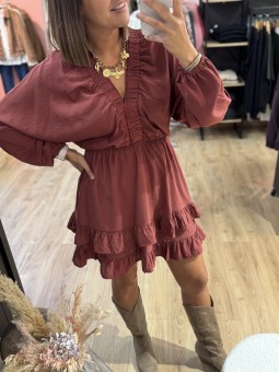 ROBE LAURIE - MARRON BRUN