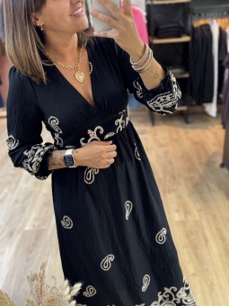 ROBE FLORINE - NOIR