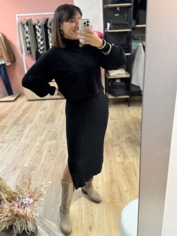 ROBE TITANIA - NOIR