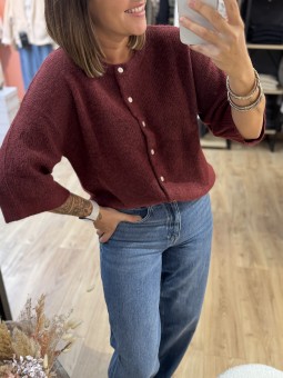 GILET ELINA - BORDEAUX