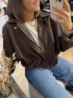 VESTE THÉA - MARRON BRUN