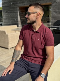 POLO PLACKET - BORDEAUX