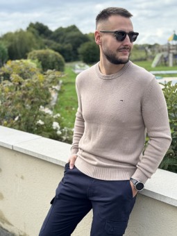 PULL SWEATER MAILLE - TAUPE