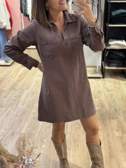 ROBE LINA - MARRON BRUN