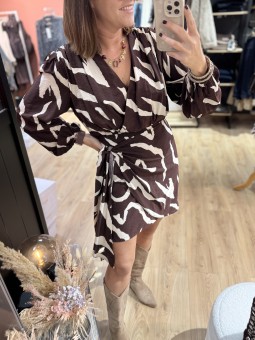 ROBE MYRIAM - MARRON BRUN