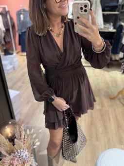 ROBE NOURIA - MARRON BRUN