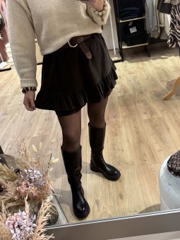 JUPE SHORT LOUMEA - MARRON...