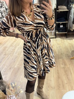 ROBE ZELIA - MARRON BRUN