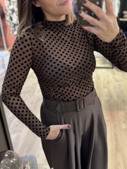 TOP JOANNE - MARRON BRUN