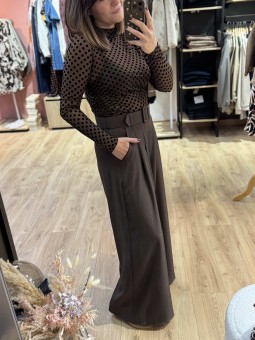 PANTALON PAULA - MARRON BRUN