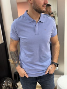 POLO PLACKET - BLEU