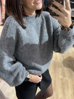 PULL AURÉLINE - GRIS FONCE