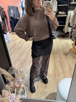 PULL AURÉLINE - MARRON BRUN