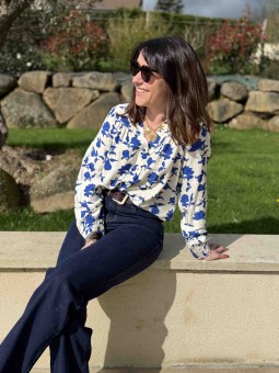 BLOUSE ROSALIA - BLEU ROI