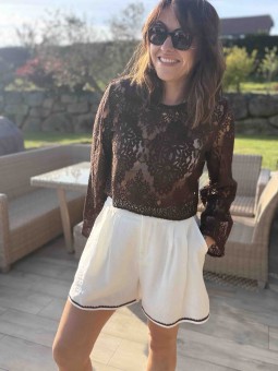 BLOUSE CLARISSE - MARRON BRUN