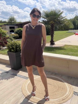 ROBE REBECA - MARRON BRUN