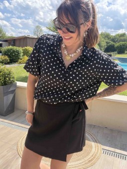 JUPE SHORT CLAUDIA - NOIR