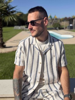 CHEMISE MC LUBA - BLEU